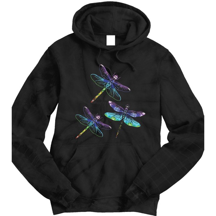 Dragonfly Gift Spirit Animal Chakra Color Dragonflies Tie Dye Hoodie