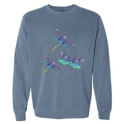 Dragonfly Gift Spirit Animal Chakra Color Dragonflies Garment-Dyed Sweatshirt