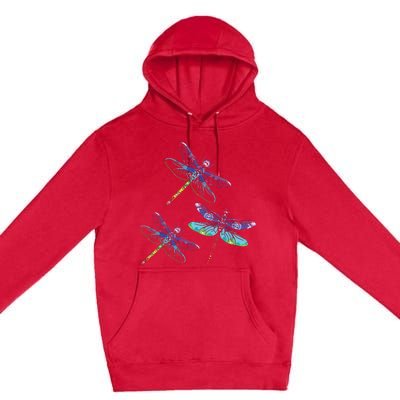 Dragonfly Gift Spirit Animal Chakra Color Dragonflies Premium Pullover Hoodie