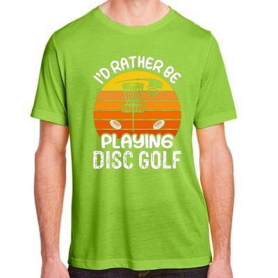 Disc Golf Shirt I'd Rather Be Playing Disc Golf Adult ChromaSoft Performance T-Shirt