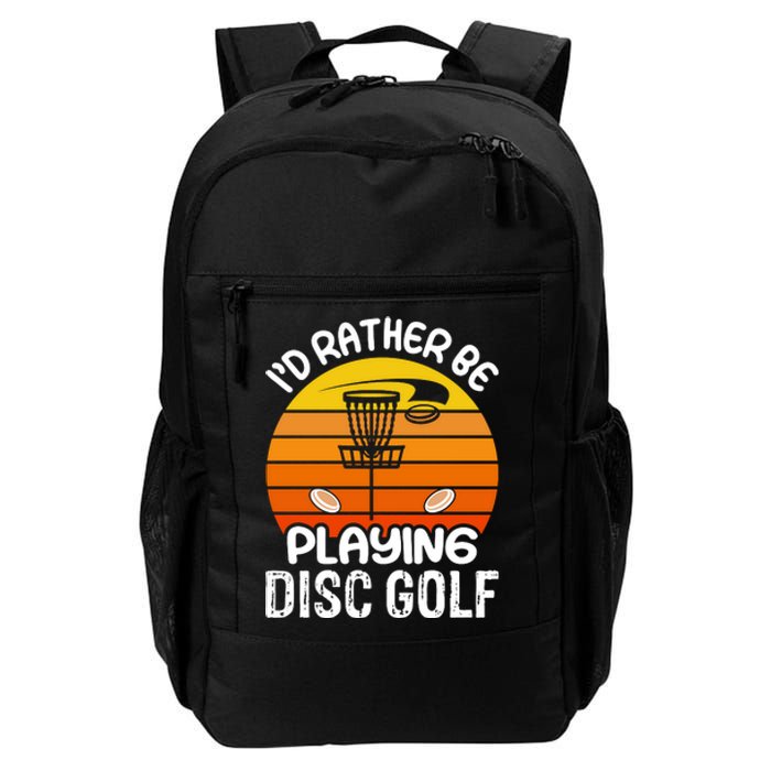 Disc Golf Shirt I'd Rather Be Playing Disc Golf Daily Commute Backpack