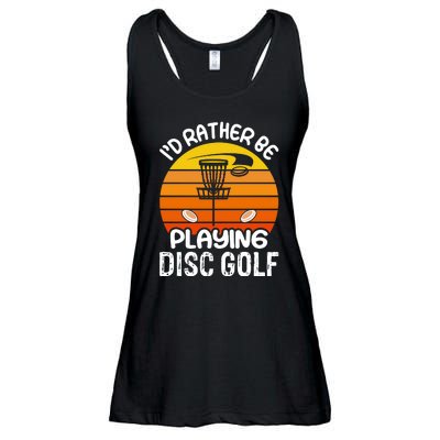 Disc Golf Shirt I'd Rather Be Playing Disc Golf Ladies Essential Flowy Tank