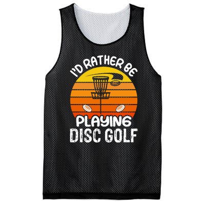 Disc Golf Shirt I'd Rather Be Playing Disc Golf Mesh Reversible Basketball Jersey Tank