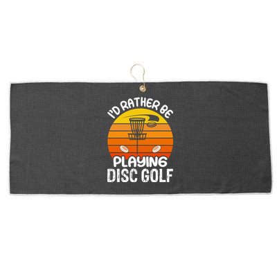 Disc Golf Shirt I'd Rather Be Playing Disc Golf Large Microfiber Waffle Golf Towel