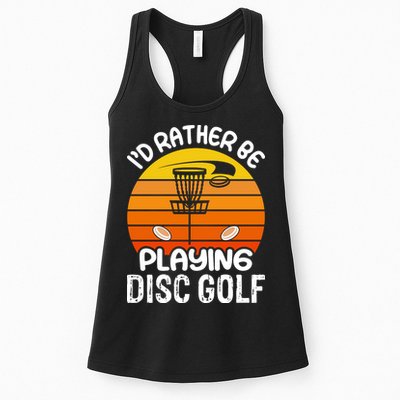 Disc Golf Shirt I'd Rather Be Playing Disc Golf Womens Tank Top