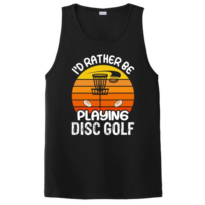 Disc Golf Shirt I'd Rather Be Playing Disc Golf PosiCharge Competitor Tank