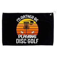 Disc Golf Shirt I'd Rather Be Playing Disc Golf Grommeted Golf Towel