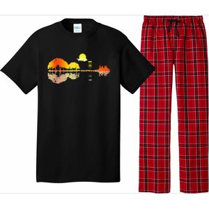 Disc Golf Sunset Guitar Guitarist Player Golfing Pajama Set