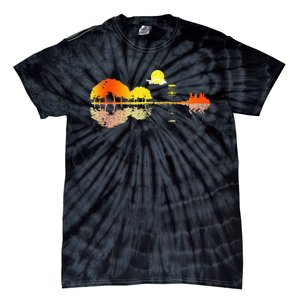 Disc Golf Sunset Guitar Guitarist Player Golfing Tie-Dye T-Shirt