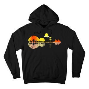 Disc Golf Sunset Guitar Guitarist Player Golfing Tall Hoodie