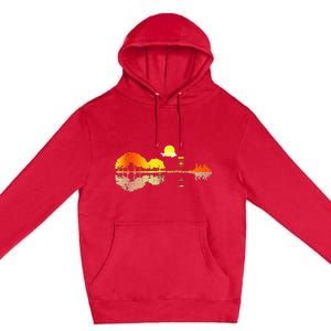 Disc Golf Sunset Guitar Guitarist Player Golfing Premium Pullover Hoodie