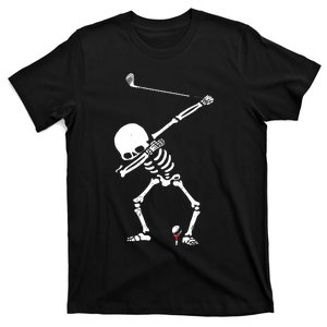 Dabbing Golf Skeleton Funny Golfer T-Shirt