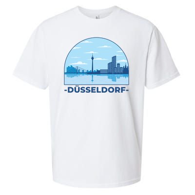 Dusseldorf Germany Skyline Sueded Cloud Jersey T-Shirt