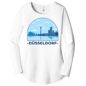 Dusseldorf Germany Skyline Women's Perfect Tri Tunic Long Sleeve Shirt