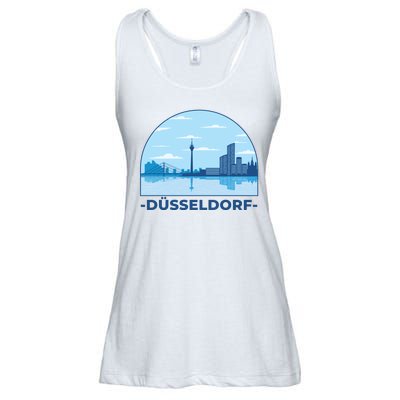 Dusseldorf Germany Skyline Ladies Essential Flowy Tank