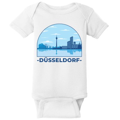 Dusseldorf Germany Skyline Baby Bodysuit