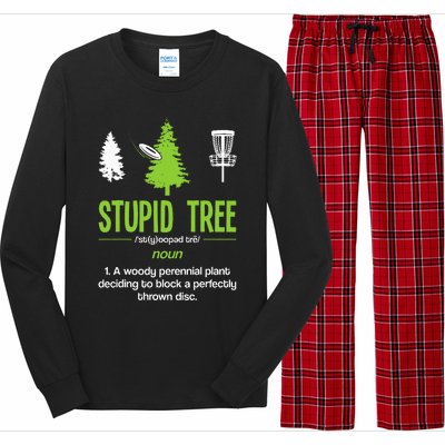 Disc Golf Stupid Tree Noun Dictionary Gift Midrange Driver Long Sleeve Pajama Set