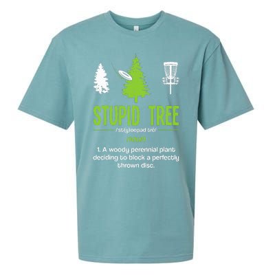 Disc Golf Stupid Tree Noun Dictionary Gift Midrange Driver Sueded Cloud Jersey T-Shirt