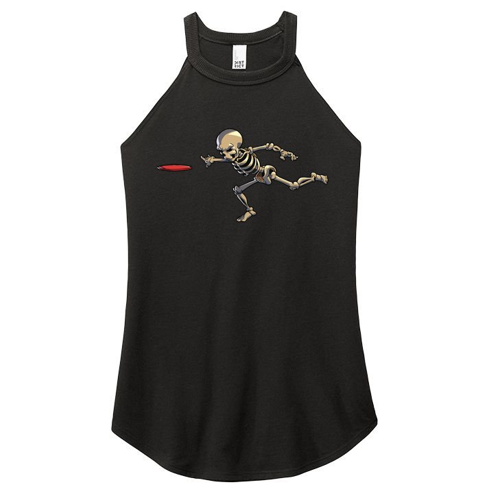 Disc Golfing Skeleton Halloween Disc Golf Halloween Women's Perfect Tri Rocker Tank