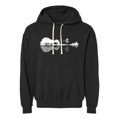 Disc Golf Sunset Guitar Guitarist Player Outfit Gift For Those Who Play Frolf Garment-Dyed Fleece Hoodie