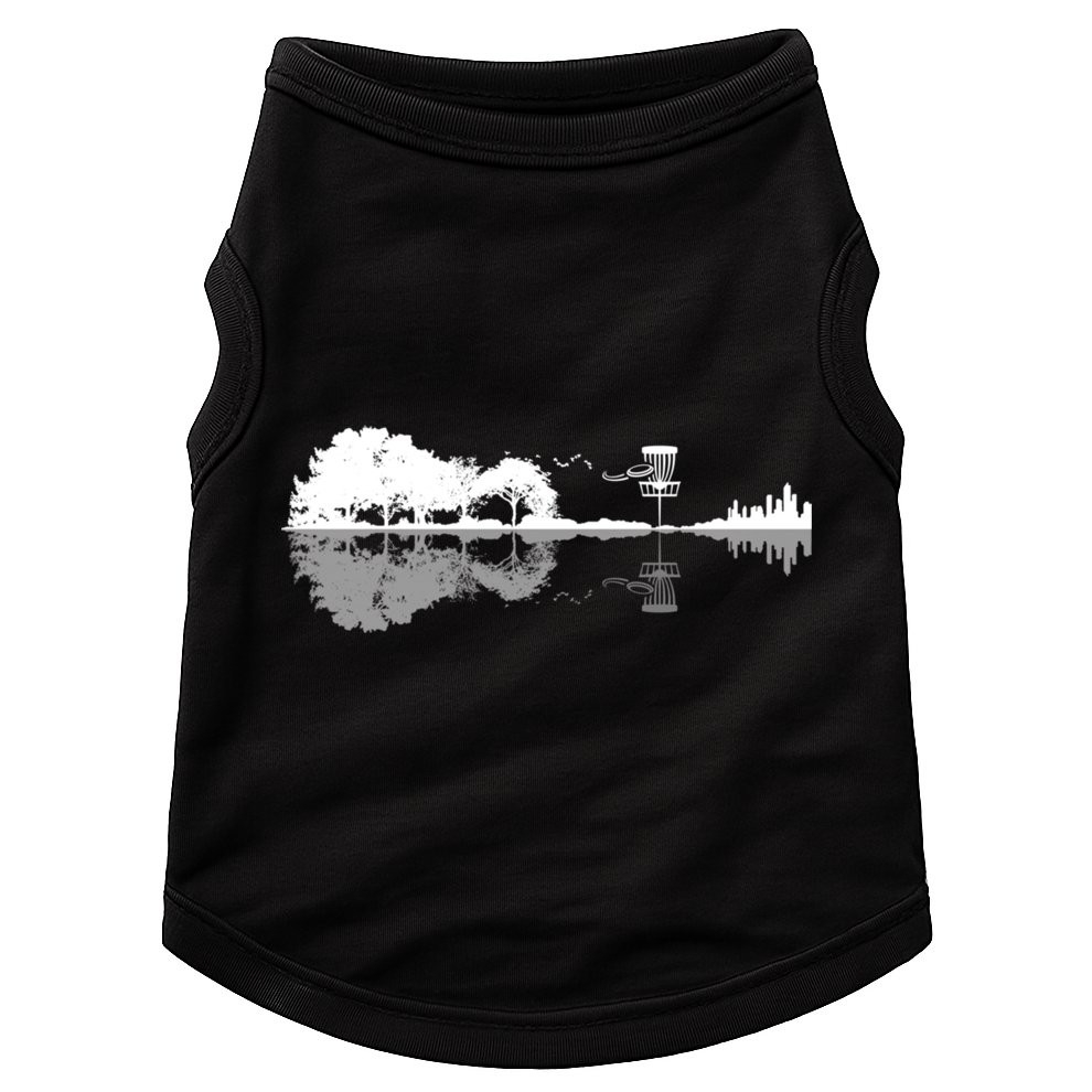 Disc Golf Sunset Guitar Guitarist Player Outfit Gift For Those Who Play Frolf Doggie Tank