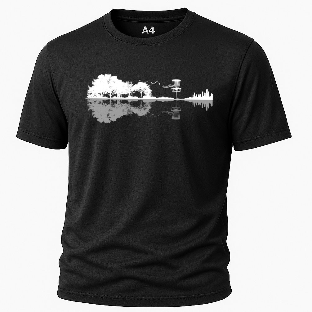 Disc Golf Sunset Guitar Guitarist Player Outfit Gift For Those Who Play Frolf Cooling Performance Crew T-Shirt