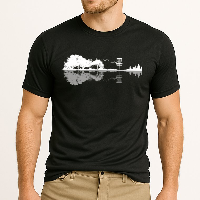 Disc Golf Sunset Guitar Guitarist Player Outfit Gift For Those Who Play Frolf Cooling Performance Crew T-Shirt