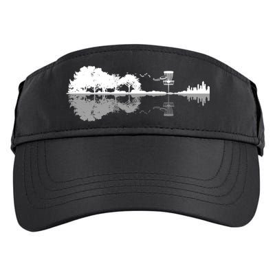 Disc Golf Sunset Guitar Guitarist Player Outfit Gift For Those Who Play Frolf Adult Drive Performance Visor