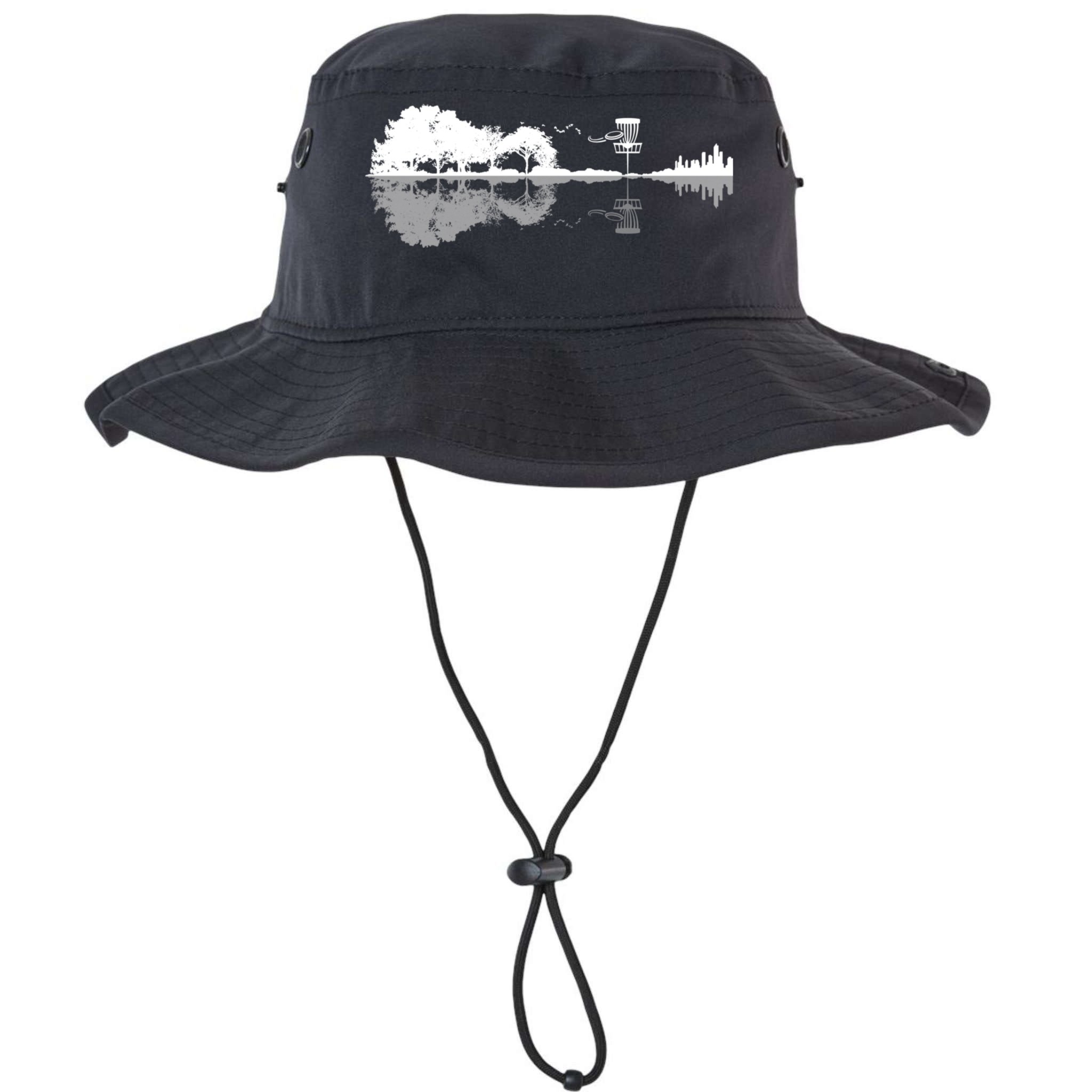 Disc Golf Sunset Guitar Guitarist Player Outfit Gift For Those Who Play Frolf Bucket Hat