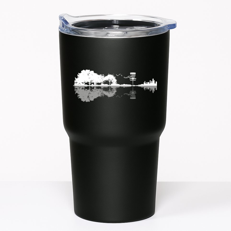 Disc Golf Sunset Guitar Guitarist Player Outfit Gift For Those Who Play Frolf Tumbler