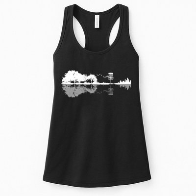 Disc Golf Sunset Guitar Guitarist Player Outfit Gift For Those Who Play Frolf Womens Tank Top