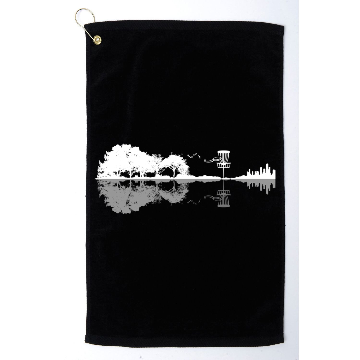 Disc Golf Sunset Guitar Guitarist Player Outfit Gift For Those Who Play Frolf Golf Towel