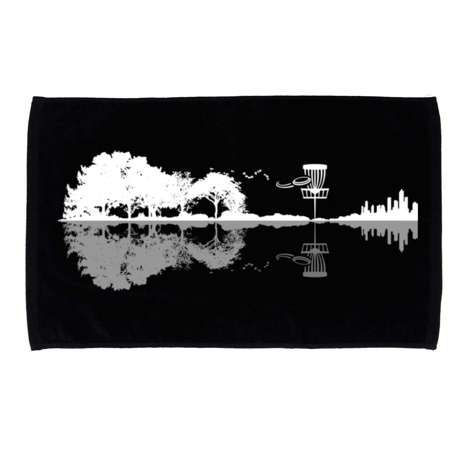 Disc Golf Sunset Guitar Guitarist Player Outfit Gift For Those Who Play Frolf Microfiber Hand Towel