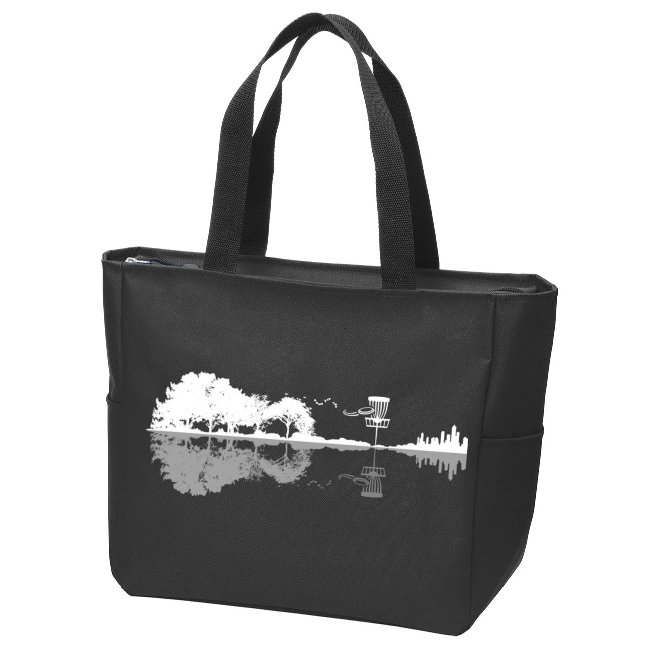 Disc Golf Sunset Guitar Guitarist Player Outfit Gift For Those Who Play Frolf Zip Tote Bag
