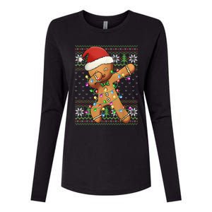 Dabbing Gingerbread Santa Christmas Boy  Xmas Cookie Womens Cotton Relaxed Long Sleeve T-Shirt