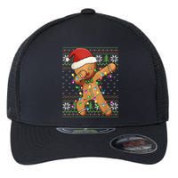 Dabbing Gingerbread Santa Christmas Boy  Xmas Cookie Flexfit Unipanel Trucker Cap