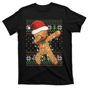 Dabbing Gingerbread Santa Christmas Boy  Xmas Cookie T-Shirt