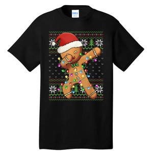 Dabbing Gingerbread Santa Christmas Boy  Xmas Cookie Tall T-Shirt