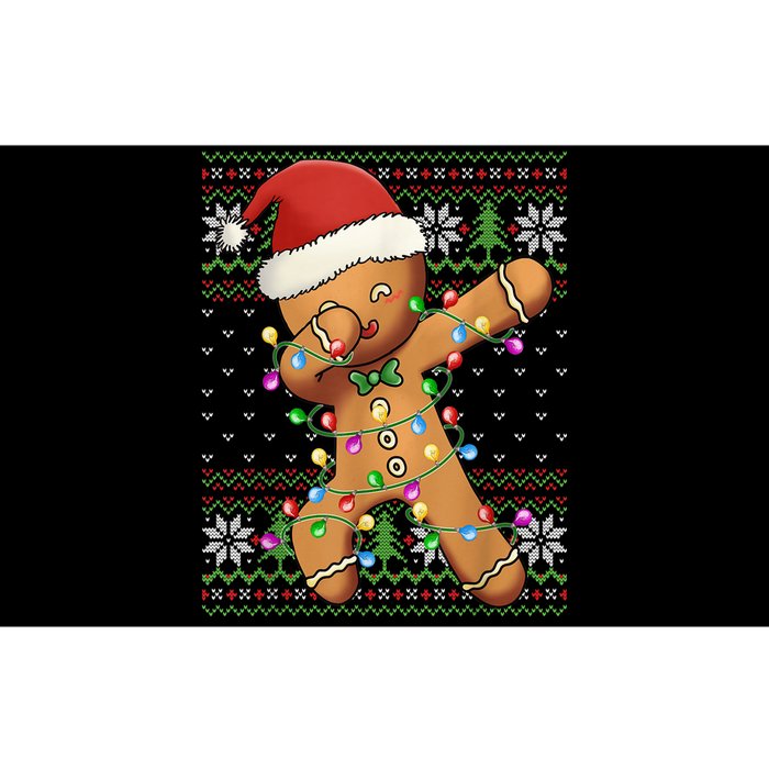 Dabbing Gingerbread Santa Christmas Boy  Xmas Cookie Bumper Sticker