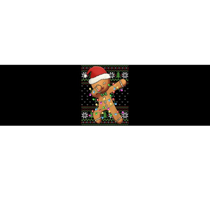 Dabbing Gingerbread Santa Christmas Boy  Xmas Cookie Bumper Sticker