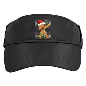 Dabbing Gingerbread Santa Christmas Boy  Xmas Cookie Adult Drive Performance Visor