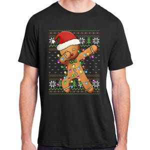 Dabbing Gingerbread Santa Christmas Boy  Xmas Cookie Adult ChromaSoft Performance T-Shirt