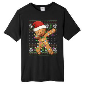 Dabbing Gingerbread Santa Christmas Boy  Xmas Cookie Tall Fusion ChromaSoft Performance T-Shirt