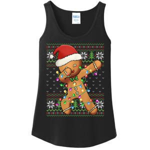 Dabbing Gingerbread Santa Christmas Boy  Xmas Cookie Ladies Essential Tank