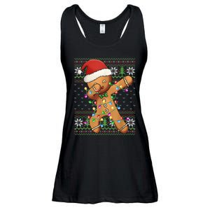 Dabbing Gingerbread Santa Christmas Boy  Xmas Cookie Ladies Essential Flowy Tank