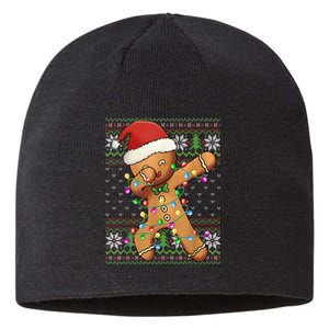 Dabbing Gingerbread Santa Christmas Boy  Xmas Cookie Sustainable Beanie