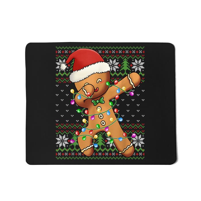 Dabbing Gingerbread Santa Christmas Boy  Xmas Cookie Mousepad