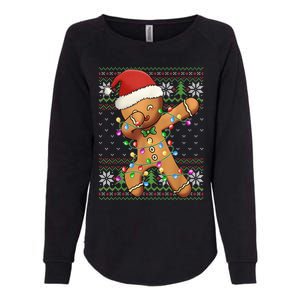 Dabbing Gingerbread Santa Christmas Boy  Xmas Cookie Womens California Wash Sweatshirt