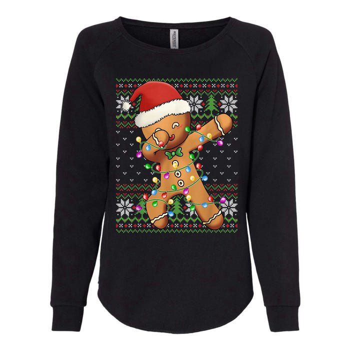 Dabbing Gingerbread Santa Christmas Boy  Xmas Cookie Womens California Wash Sweatshirt