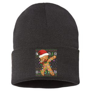 Dabbing Gingerbread Santa Christmas Boy  Xmas Cookie Sustainable Knit Beanie